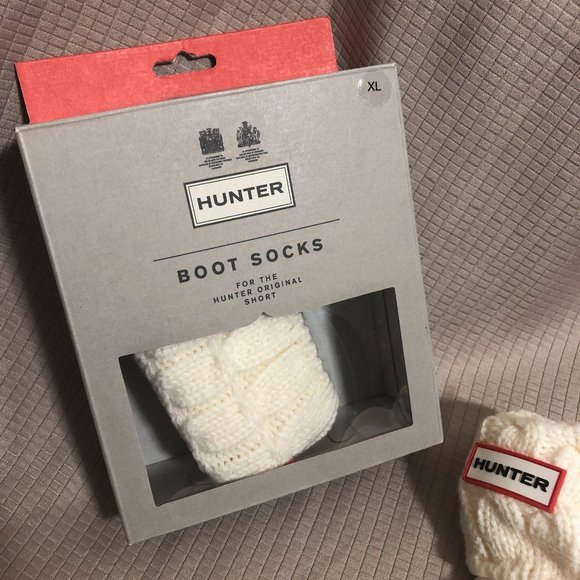NWT Hunter Original Short Cable Knit Hunter white color - Picture 2 of 6